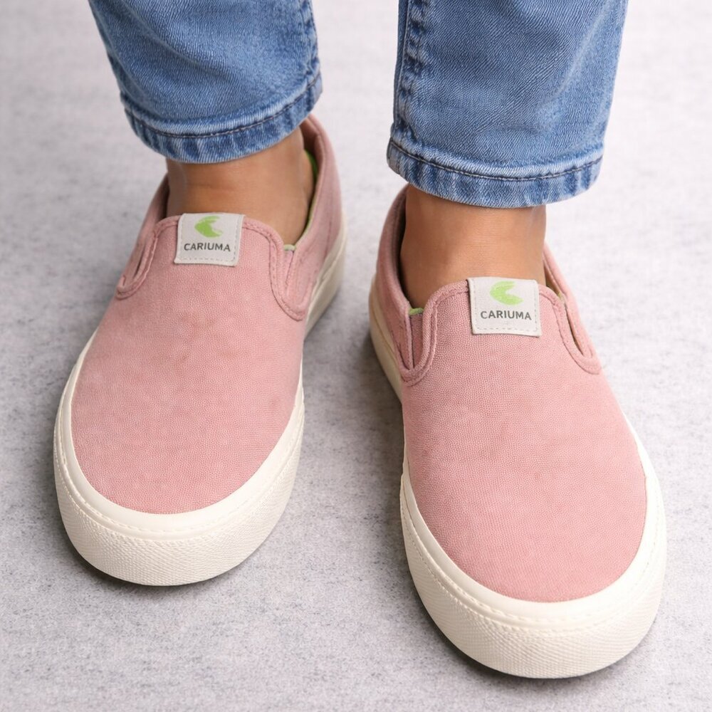 Cariuma Blush Pink Slip On Pro Skate Canvas Sneakers Comfort Casual Shoes Sz 8